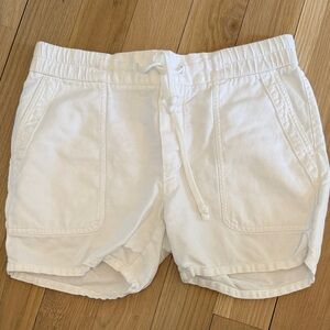 James Perse White Drawstring Shorts
